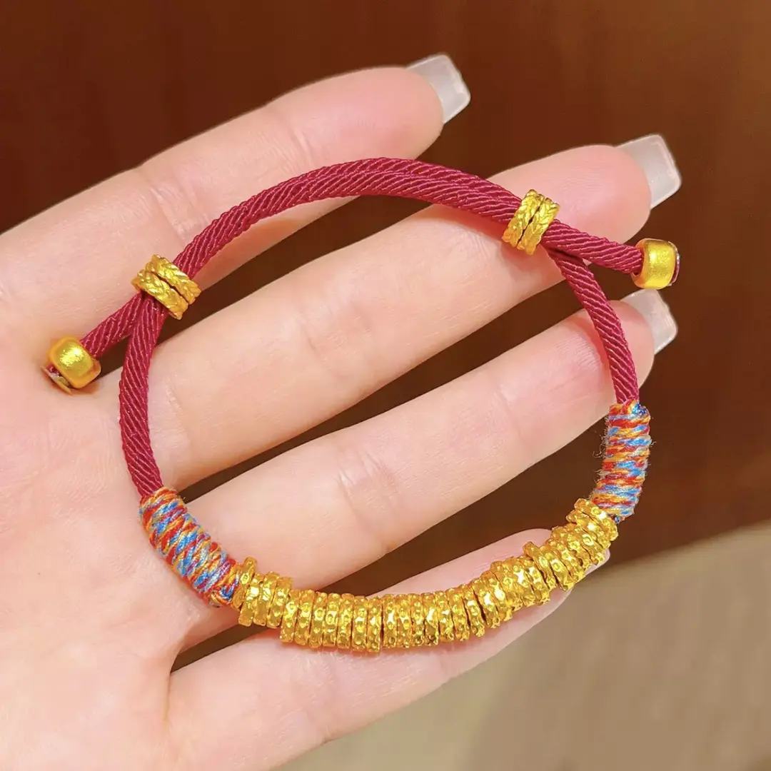 Wheat Ear Fortune Red-Cord Bracelet